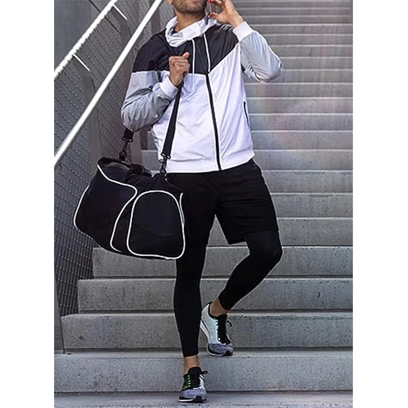 Men's Sport Pants 2 in 1 Training Athletic Gym Fitness Running Pants