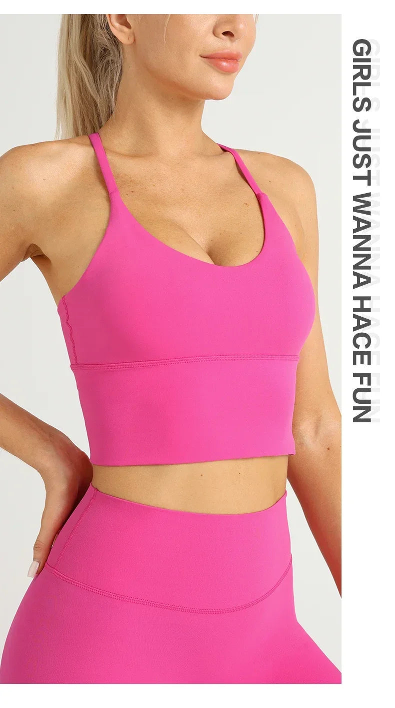 Yoga Cross Back Y Shape Sports Bra