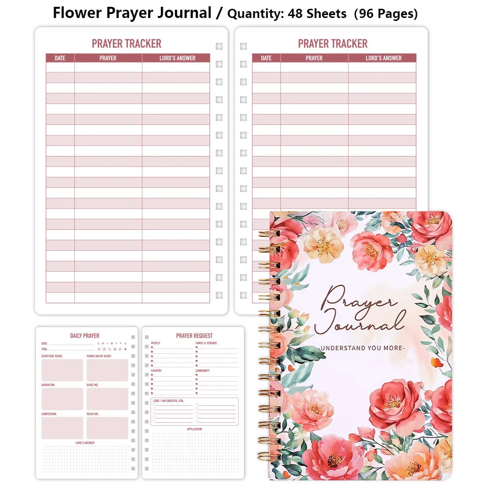 Hard Cover Spiral Bound Prayer Journal