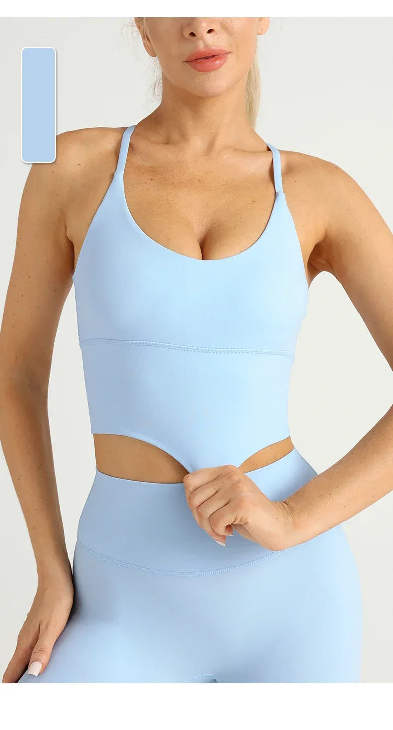 Yoga Cross Back Y Shape Sports Bra