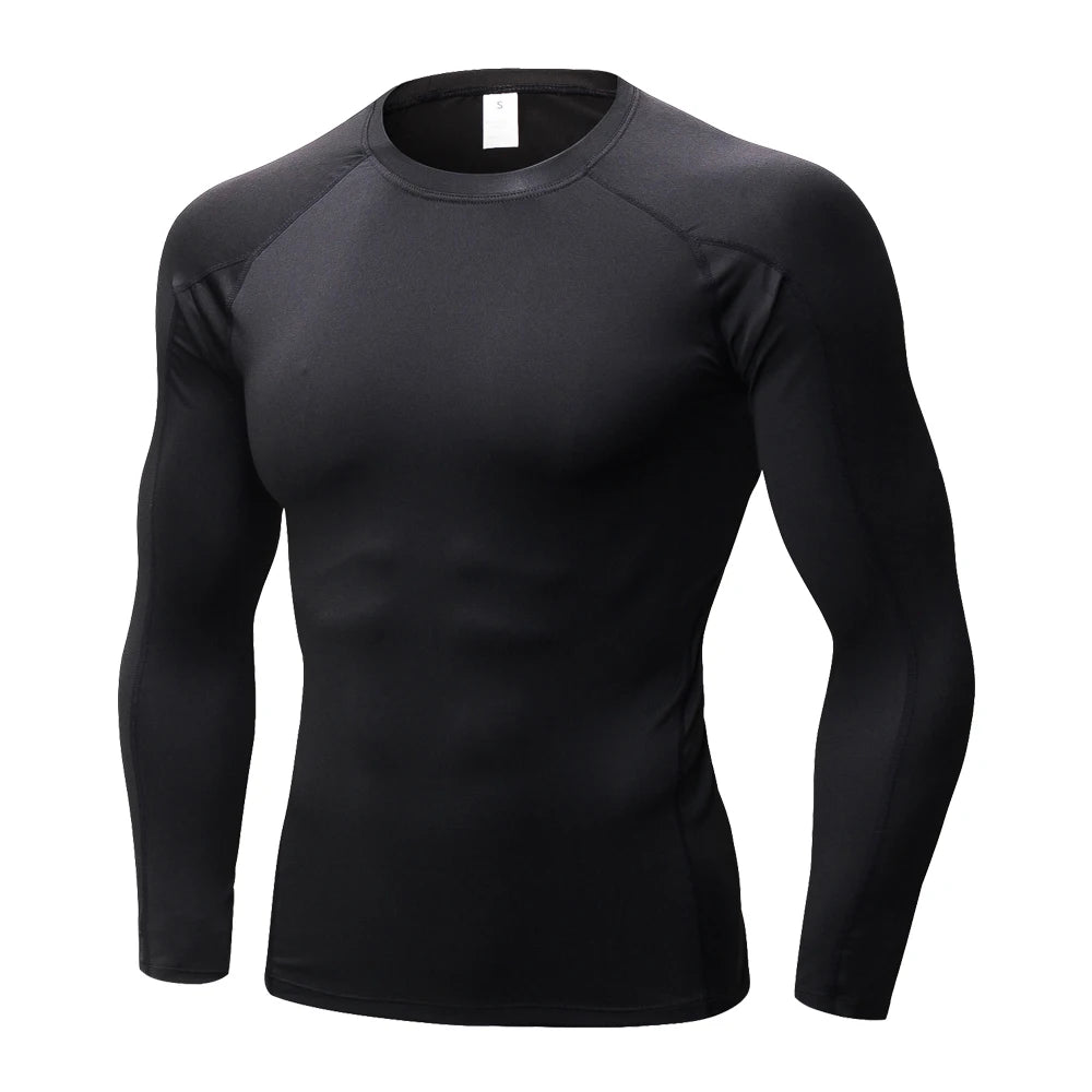 Mens Compression Shirt Long Sleeve
