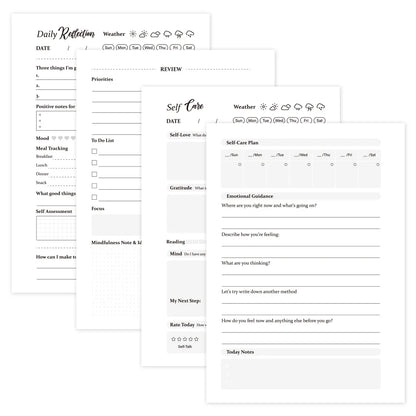 50 sheets Daily Self Care Journal