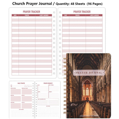 Hard Cover Spiral Bound Prayer Journal