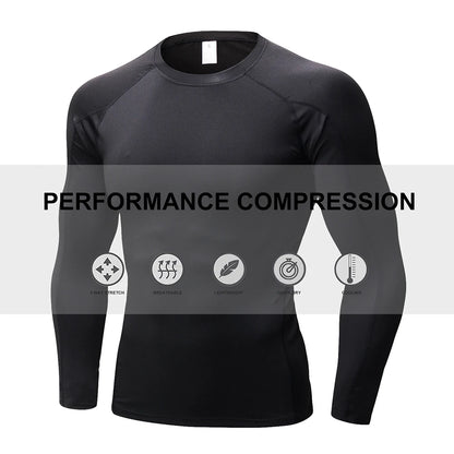 Mens Compression Shirt Long Sleeve
