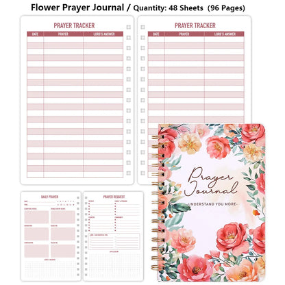 Hard Cover Spiral Bound Prayer Journal