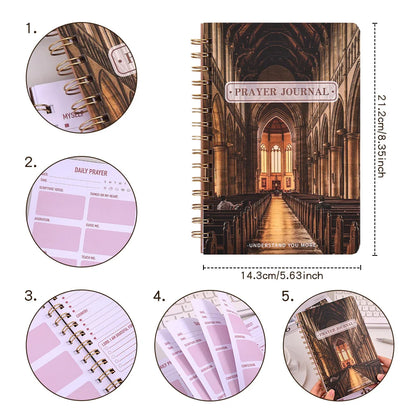 Hard Cover Spiral Bound Prayer Journal